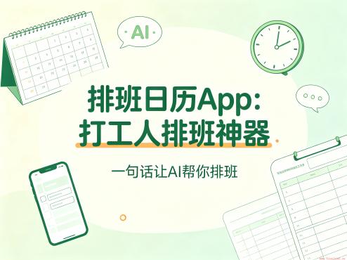 排班日历App：打工人排班神器，一句话让AI帮你排班
